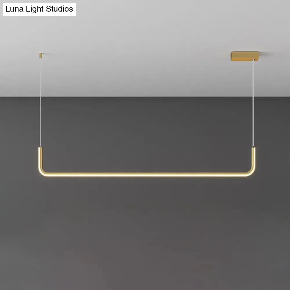 Metal Shade LED Ceiling Light - Simple & Stylish Pendant in Warm/White Light, 35.5"/47" Long