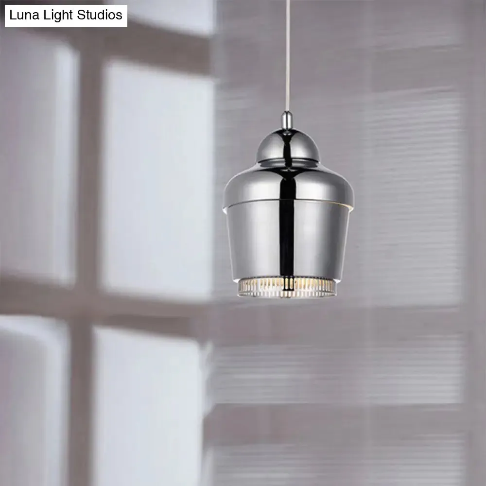 Modern Black/White/Chrome Jar Pendant Ceiling Light - Stylish Iron Hanging Pendant Light