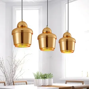 Modern Black/White/Chrome Jar Pendant Ceiling Light - Stylish Iron Hanging Pendant Light