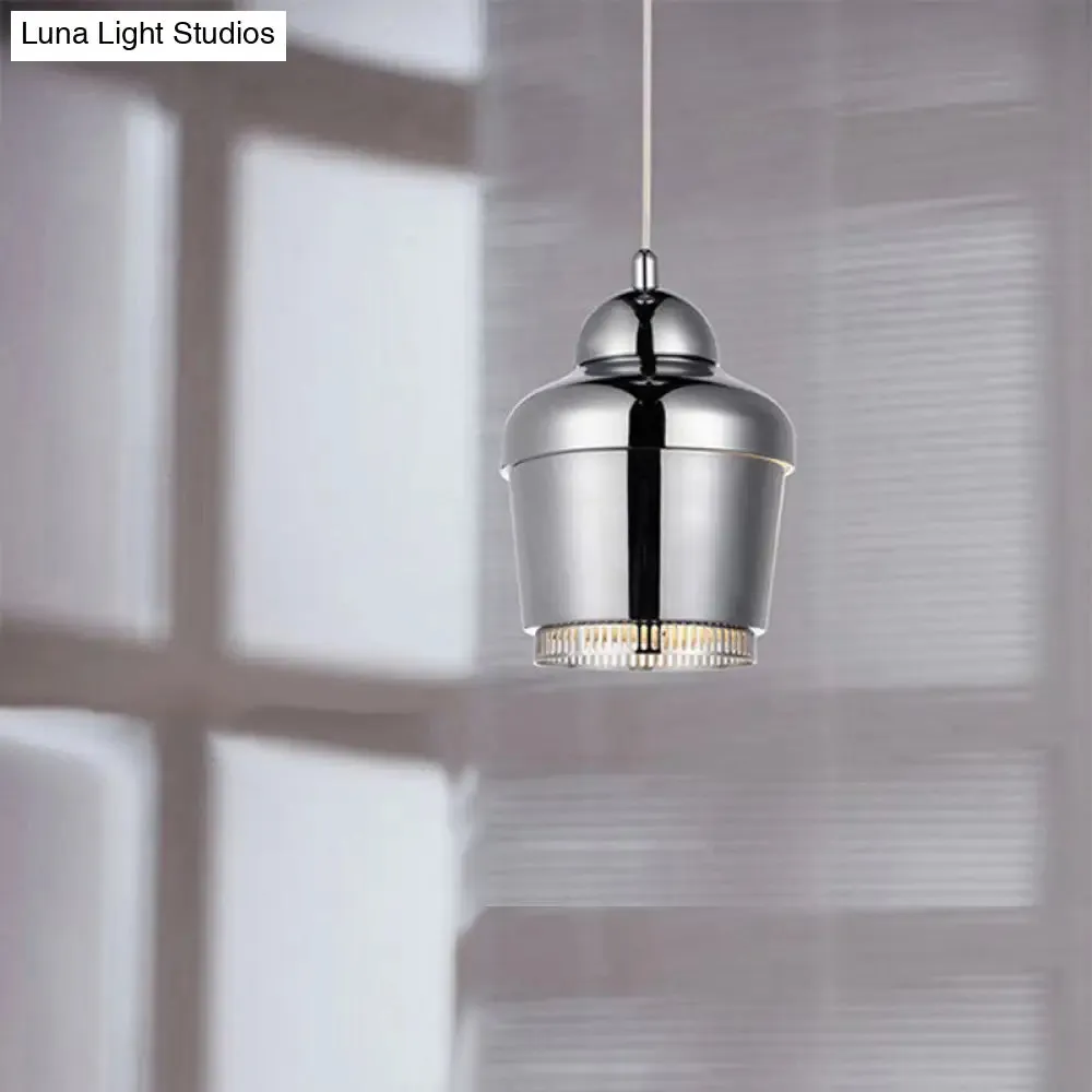 Modern Black/White/Chrome Jar Pendant Ceiling Light - Stylish Iron Hanging Pendant Light