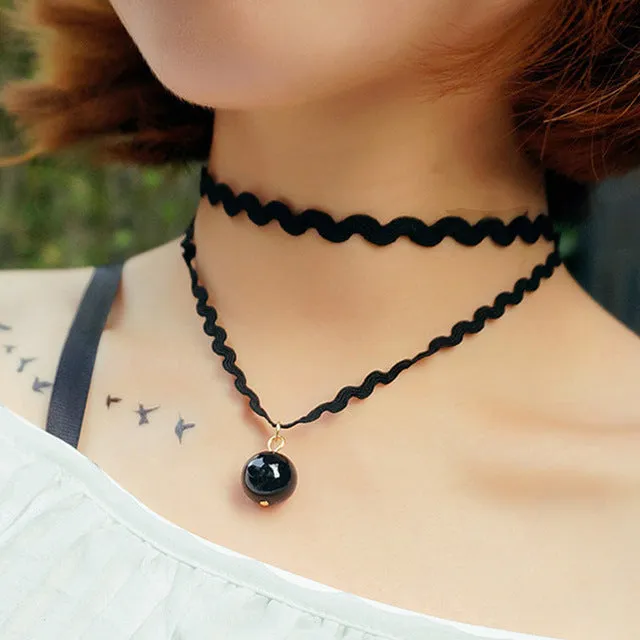 Multilayer Chokers Necklaces For Women Triangle Circle Geometric Pendant Necklace Collares Fashion Jewelry Bijoux Colar