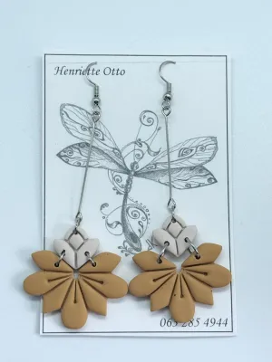 Otto Jewellery Silver Flower Drop Earrings