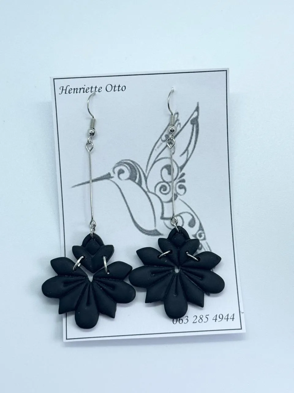 Otto Jewellery Silver Flower Drop Earrings