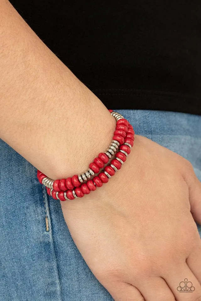 Paparazzi Bracelet ~ Desert Rainbow - Red