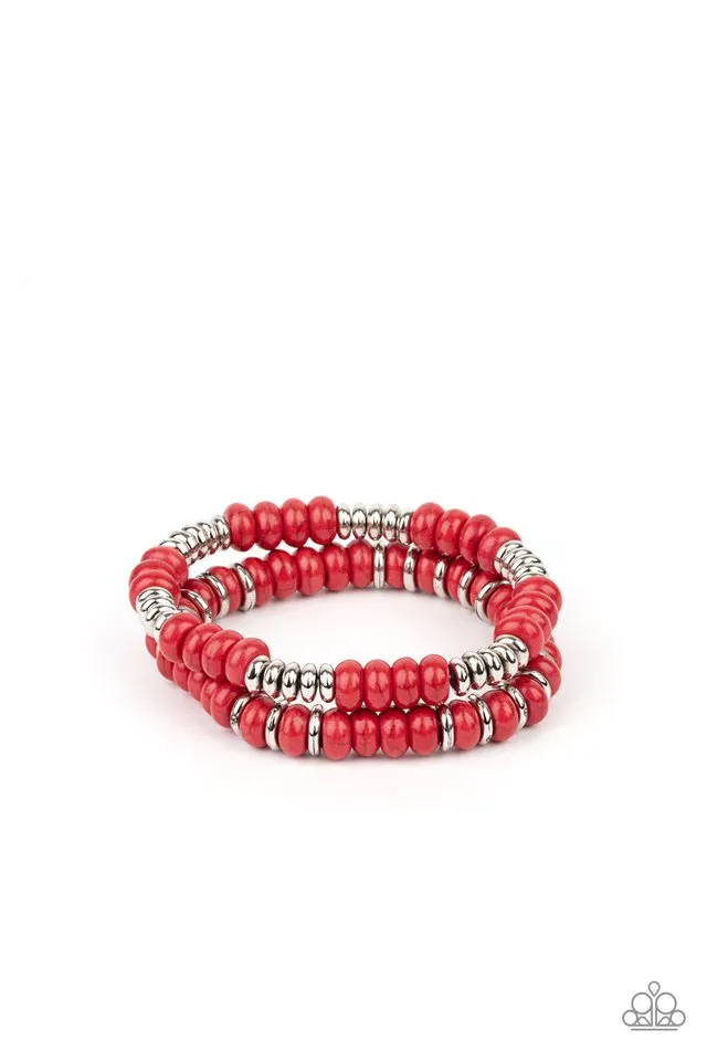 Paparazzi Bracelet ~ Desert Rainbow - Red