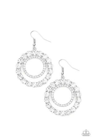 Paparazzi Earring ~ Spotlight Shout Out - White