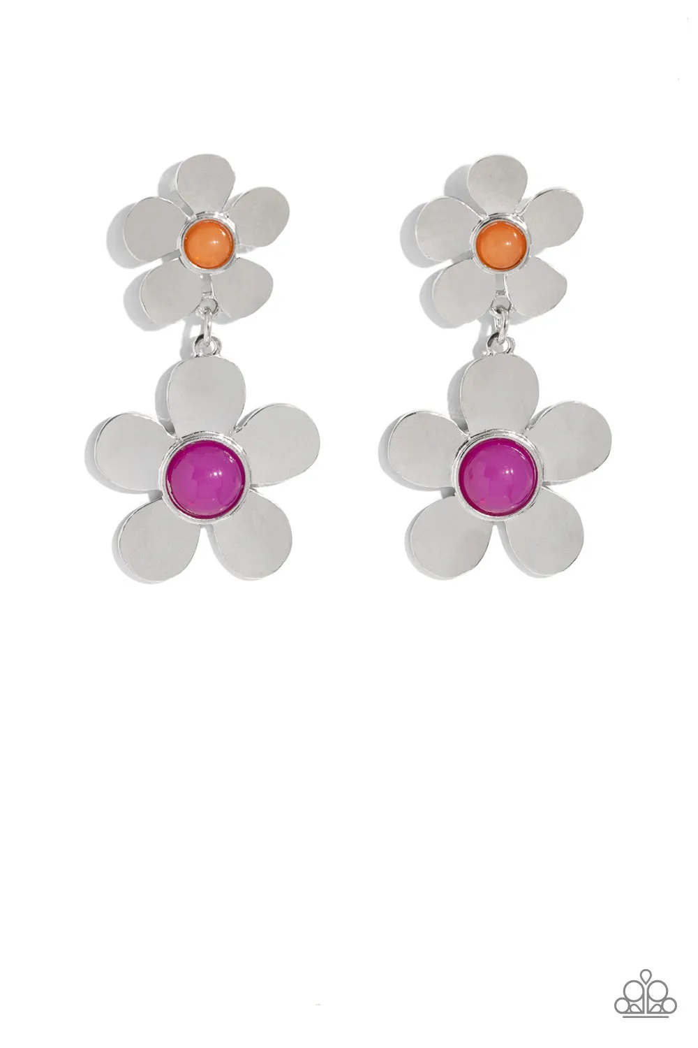 Paparazzi Fashionable Florals - Pink Earrings