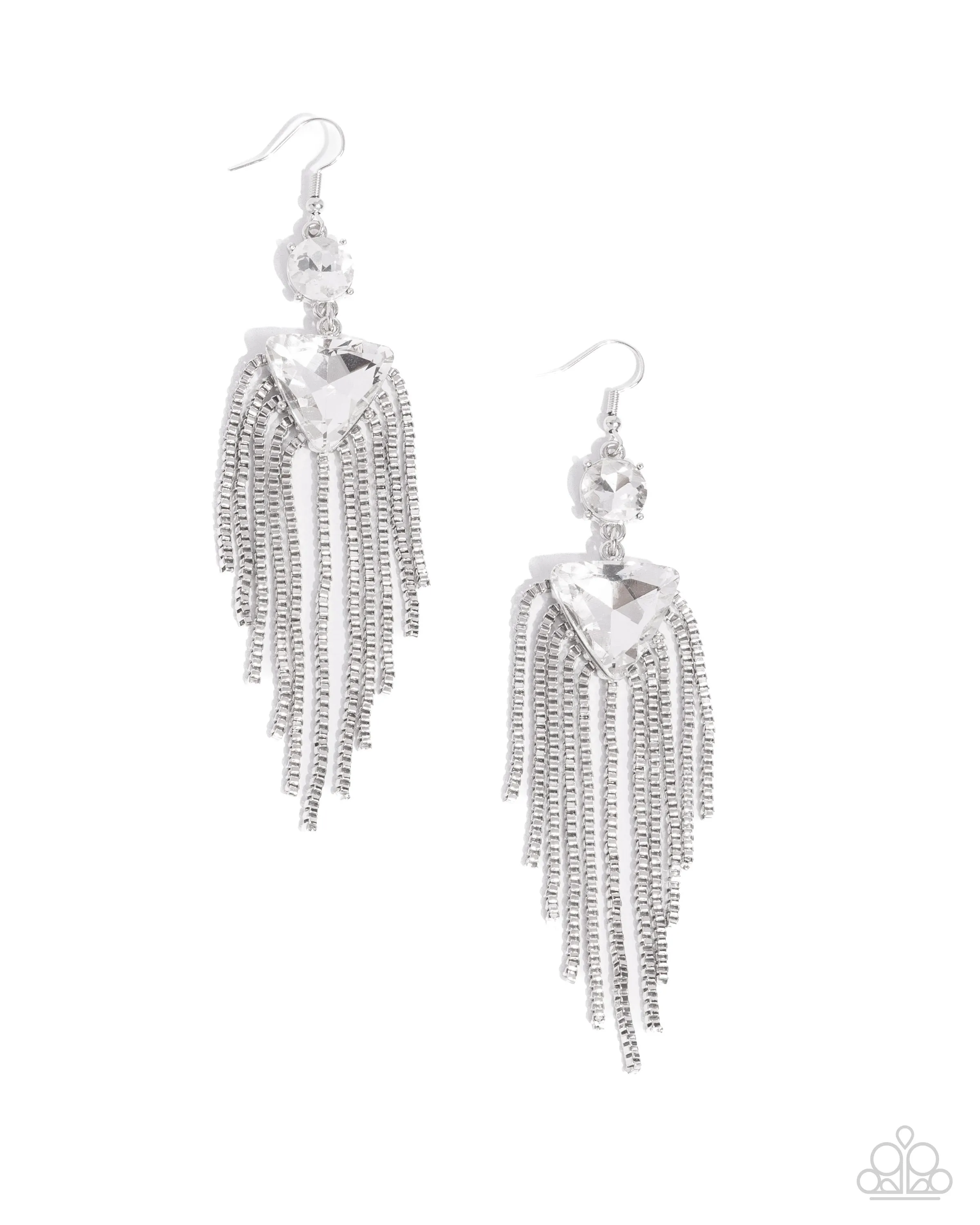 Paparazzi Maven Musings - Silver Earrings