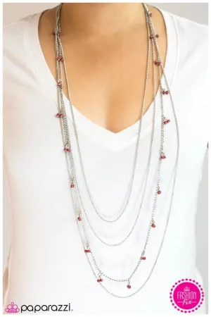 Paparazzi Necklace ~ On Route 66 - Red