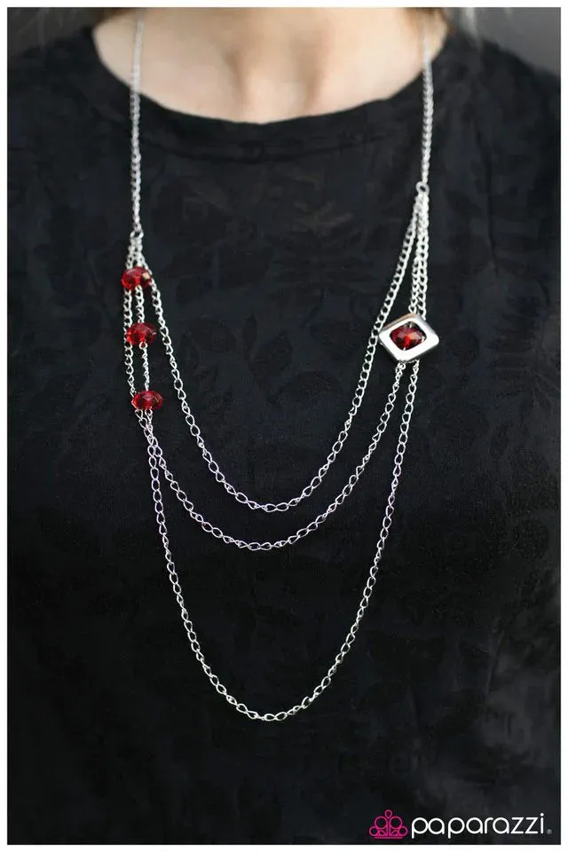 Paparazzi Necklace ~ Put On Your Dancing Shoes - Red