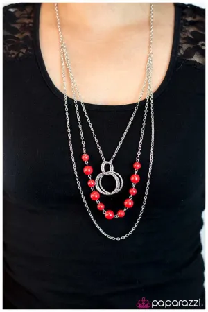 Paparazzi Necklace ~ Some Like It Hot - Red