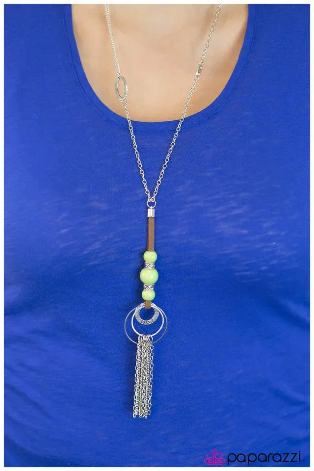 Paparazzi Necklace ~ Touch and Go - Green