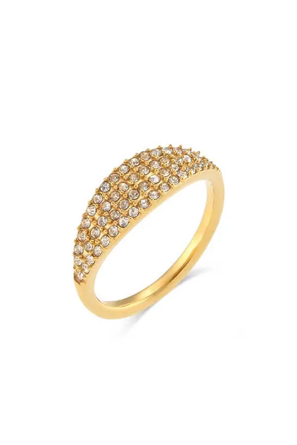 Pavé Thin Dome Ring