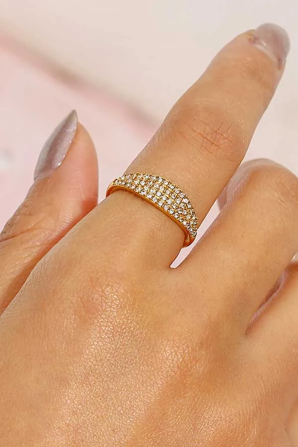 Pavé Thin Dome Ring