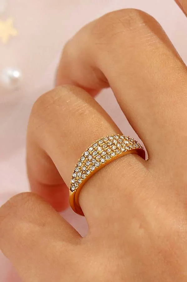 Pavé Thin Dome Ring