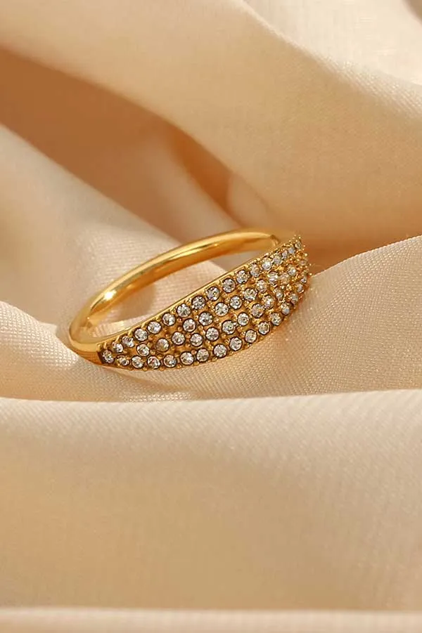 Pavé Thin Dome Ring