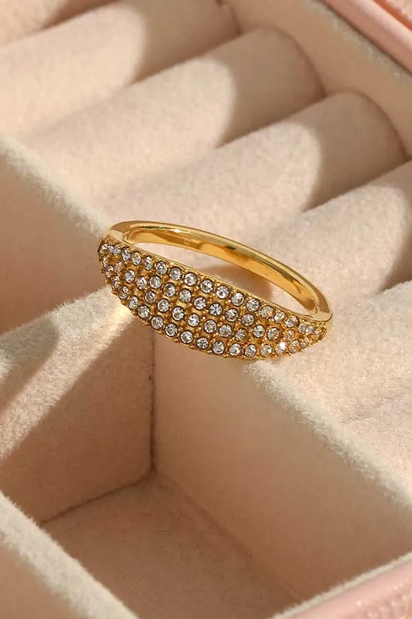 Pavé Thin Dome Ring