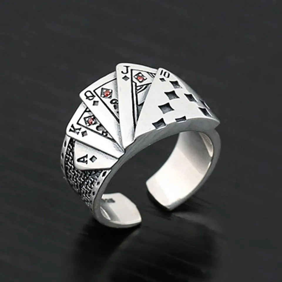 Playing Card Resizable Ring Fashion Trendy Jewelry