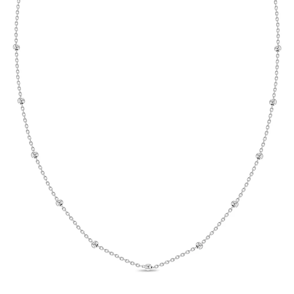 Polished Satellite Chain 12" Baby / Toddler / Kids Chain - Sterling Silver