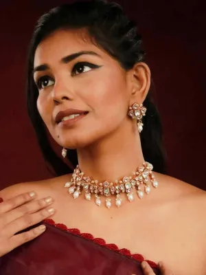 Polki Kundan Pearl Choker