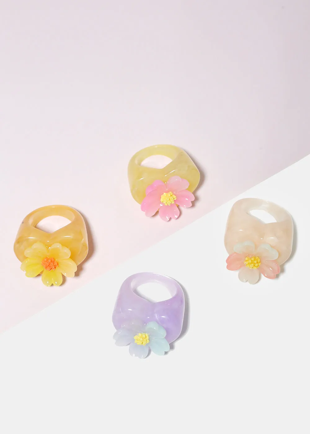 Resin Flower Ring