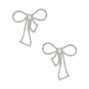 Rhinestone Bow Post Earrings