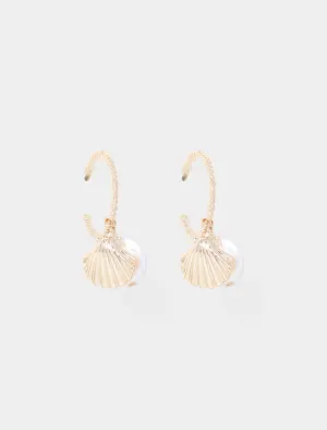 Sariah Shell Hoop Earrings