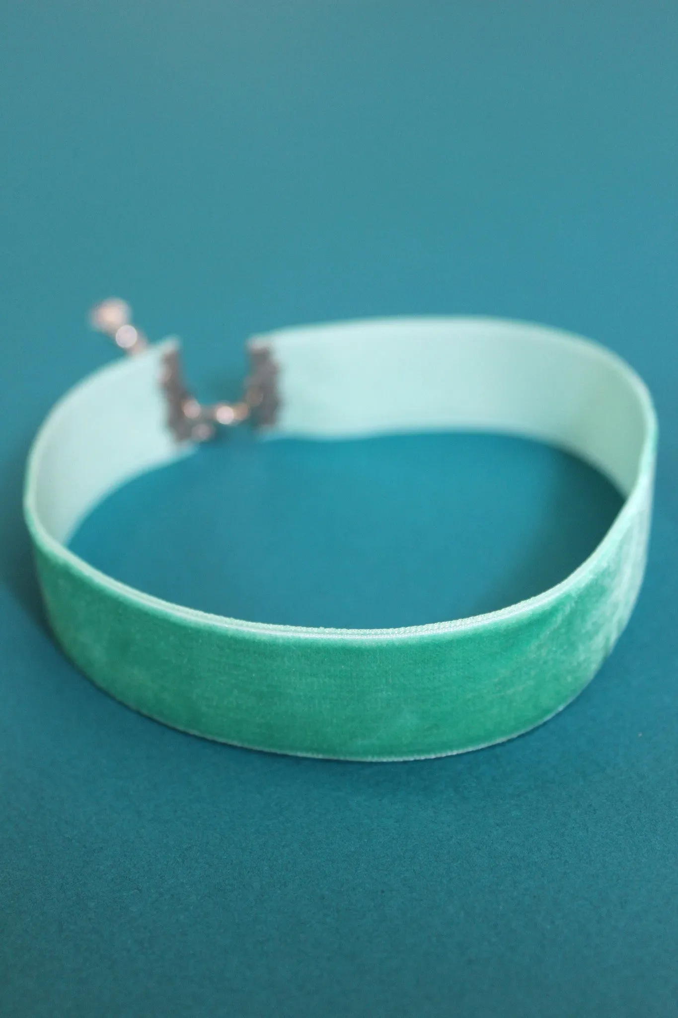 Seafoam Green Velvet Choker Necklace