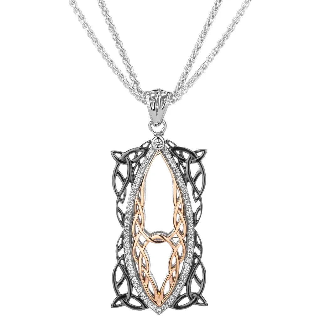 Silver and 10k Rose Gold Gateway Pendant