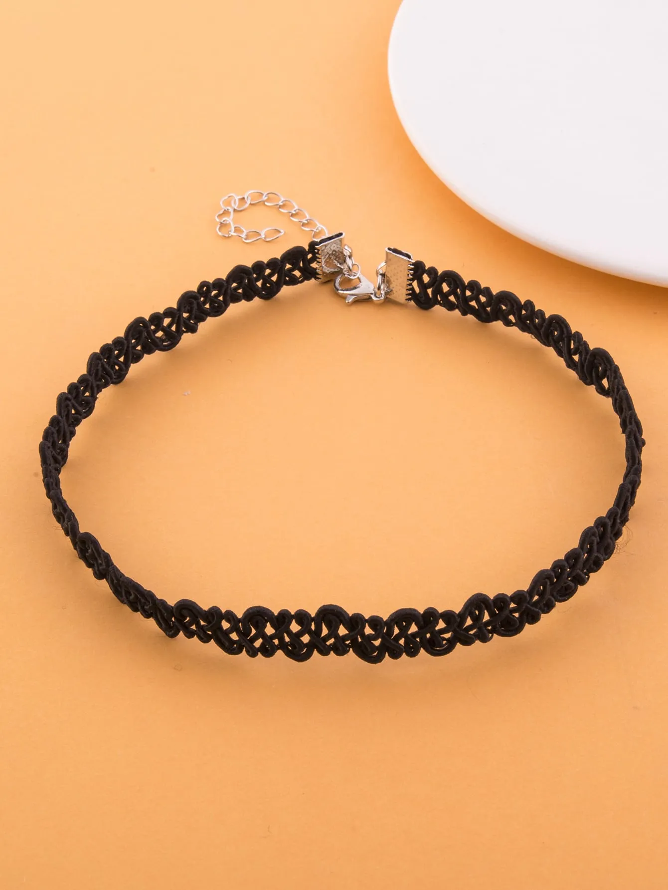 Simple Hollow Out Choker Elegant Jewelry Lace Jewelry Lace Necklace