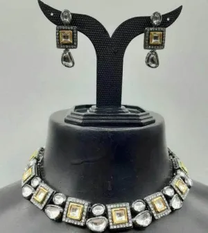 Square Ad Kundan Necklace