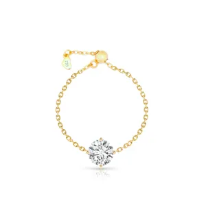 Statement Solitaire Diamond Chain Ring