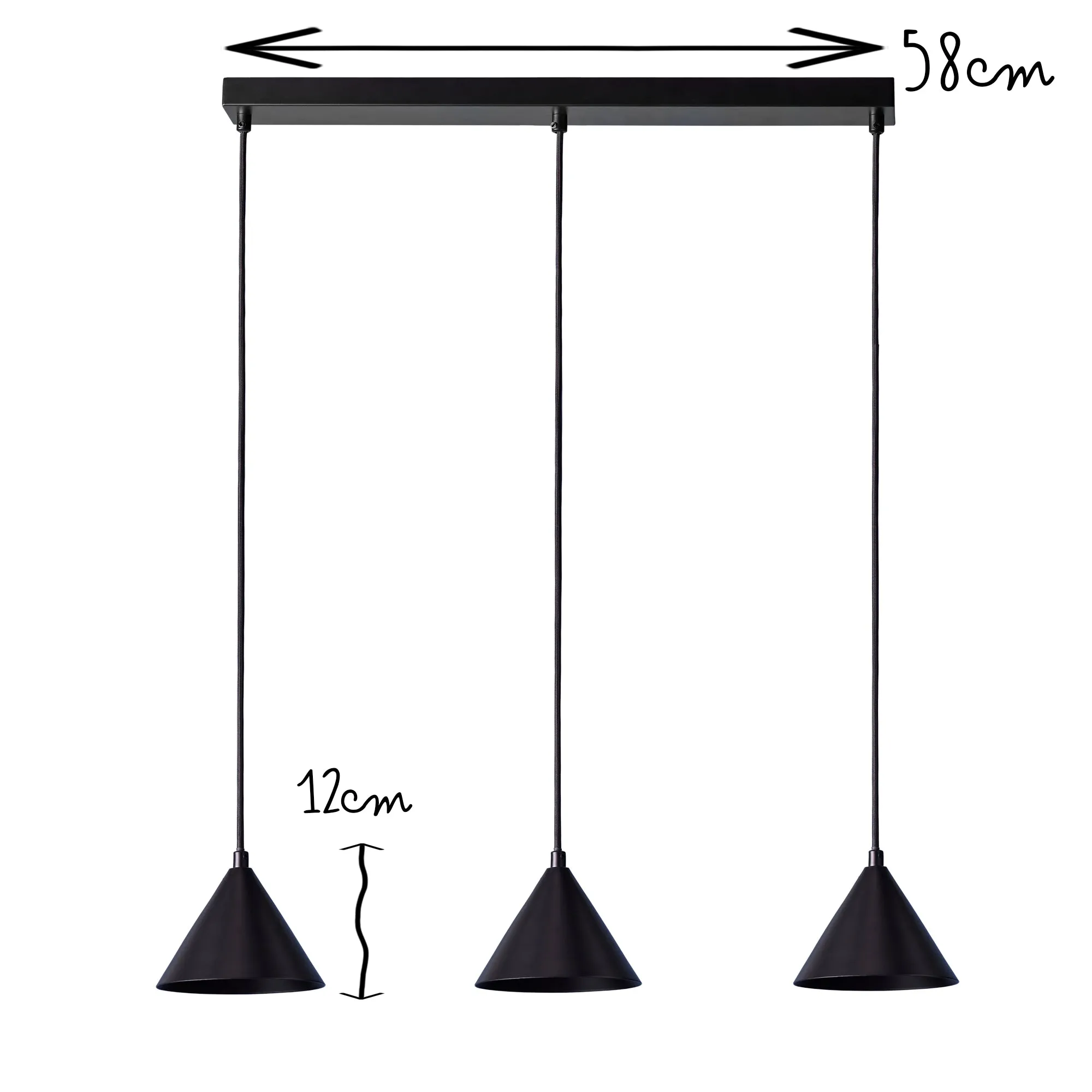 Sway pendant light in black