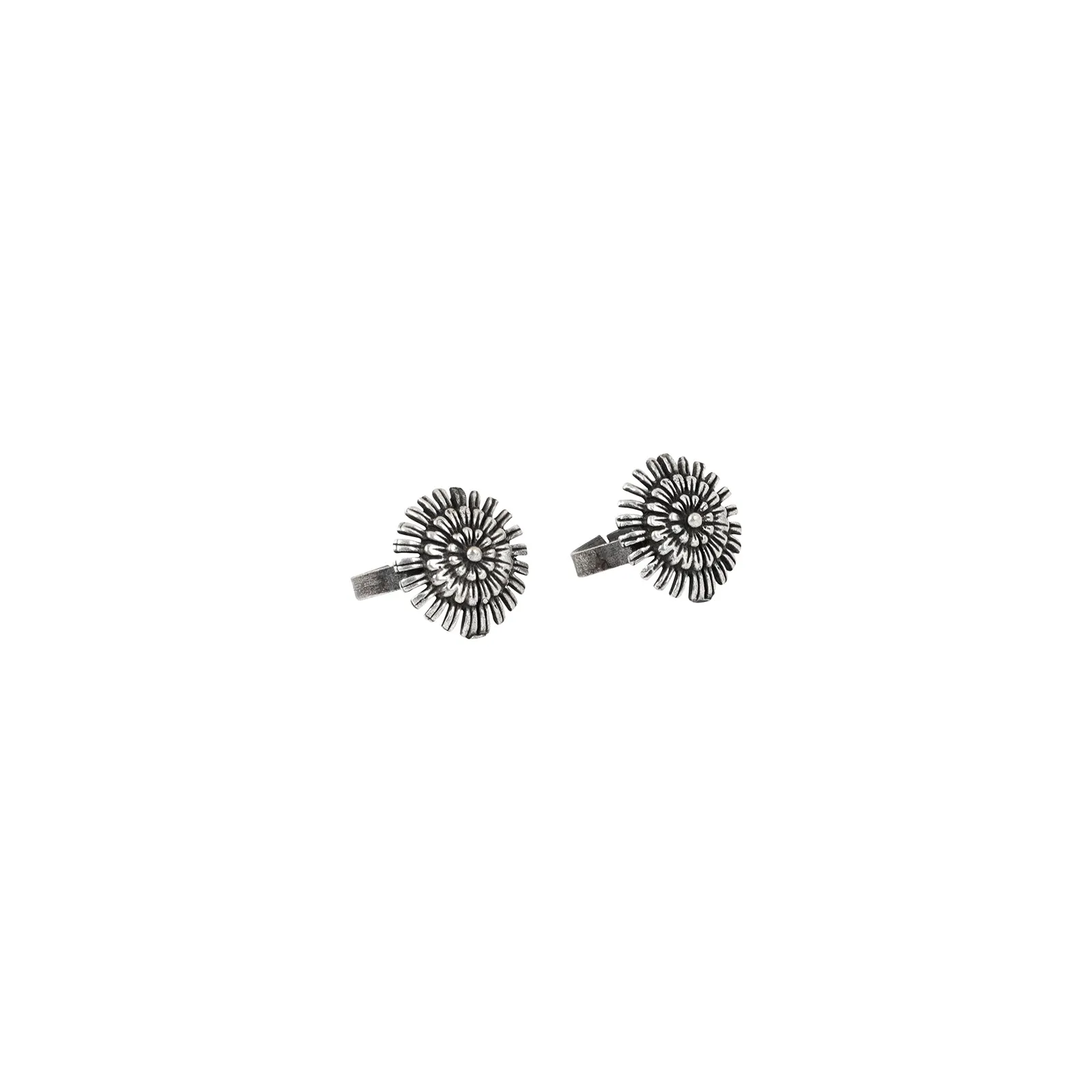 Teejh Sarvansha Silver Oxidised Toe Rings