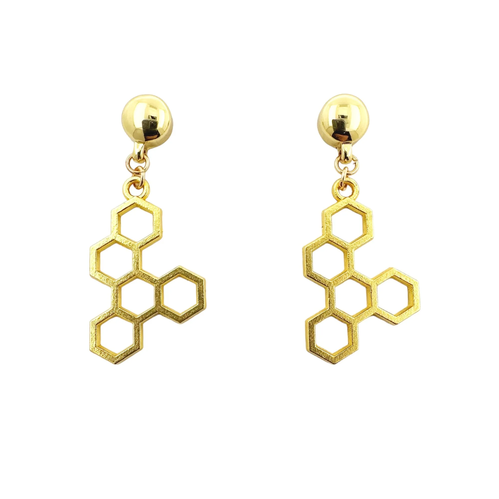 TI-GO Honeycomb gold earring