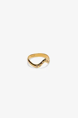 Tidal Topaz Ring 14k Vermeil