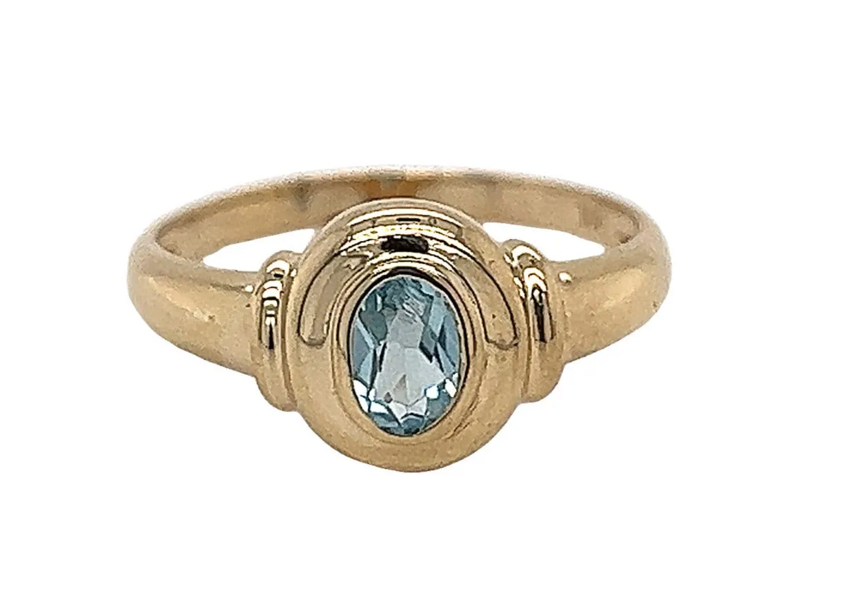 Topaz & Yellow Gold Ring