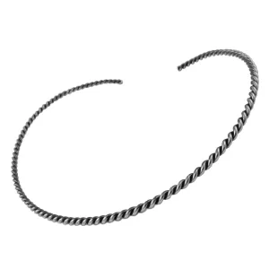 Twisted Sterling Silver Choker Torc