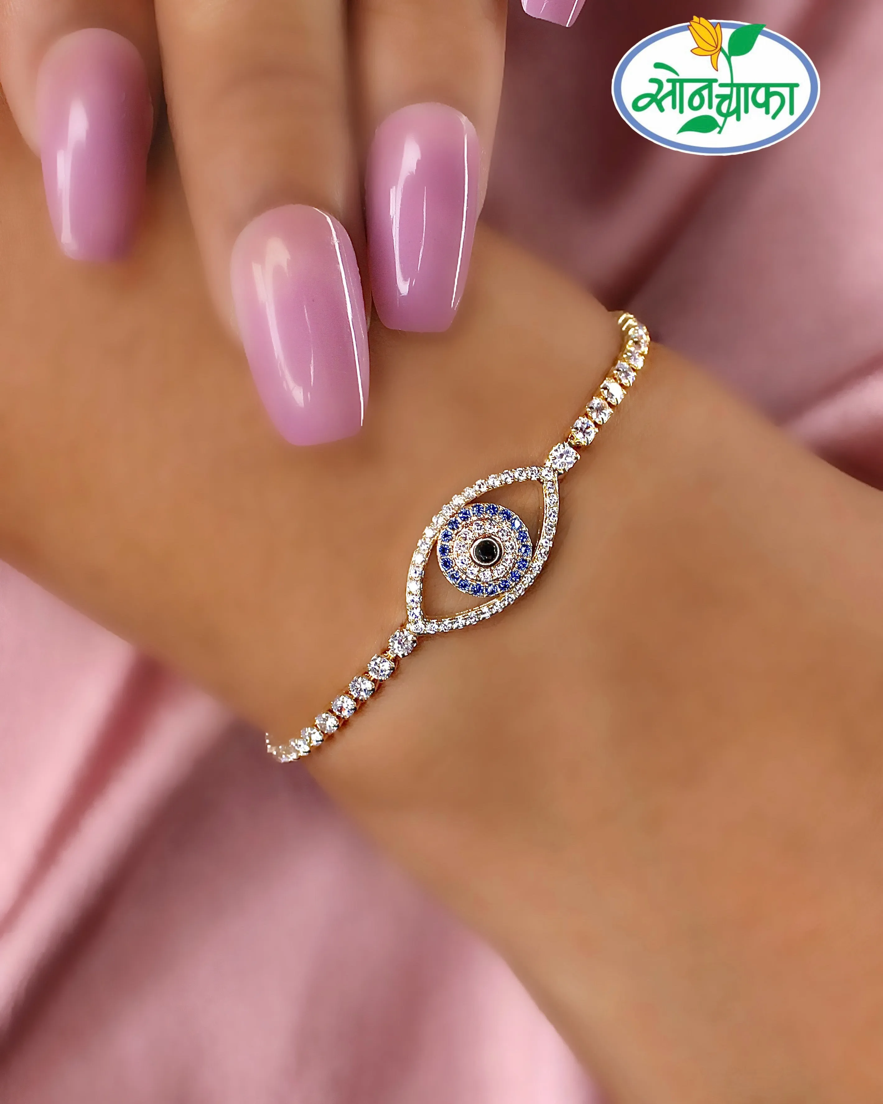 UNIQUE EVIL-EYE DIAMOND BRACELET