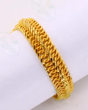 UNIQUE STYLE LINK GOLD PLATED BRACELET