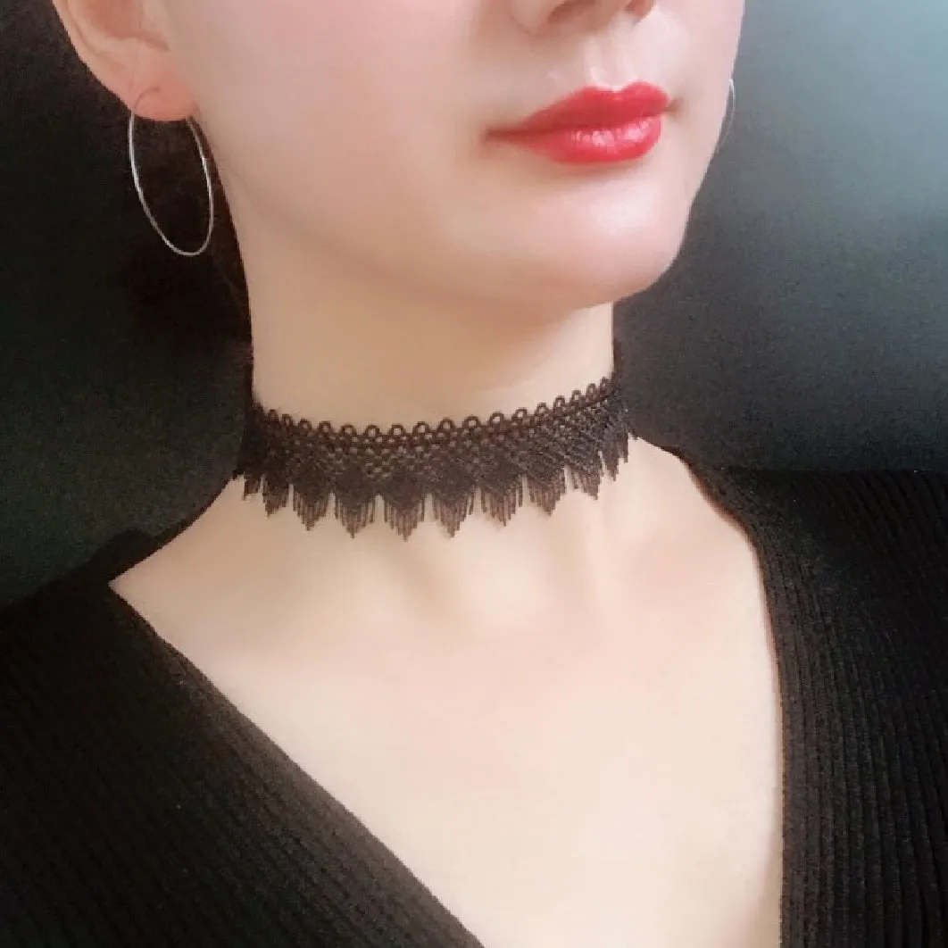 Velvet Choker, Vintage Sexy Lace Necklace with Pendants variety