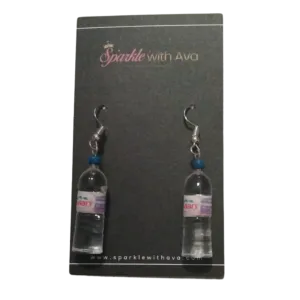 Water Bottle Drop Earrings | Water Bottle Dangle Earrings