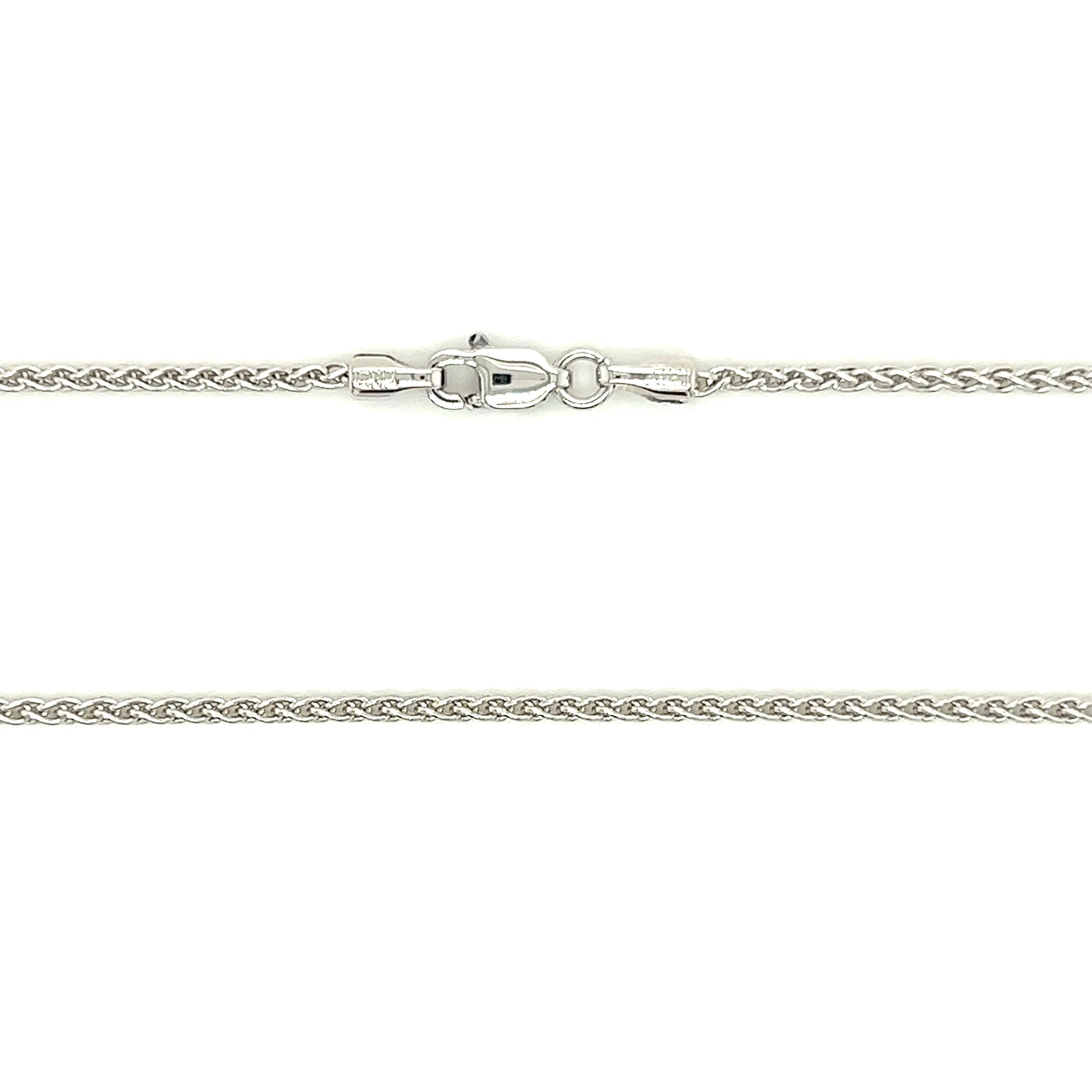 Wheat Chain 1.65mm in 14K White Gold