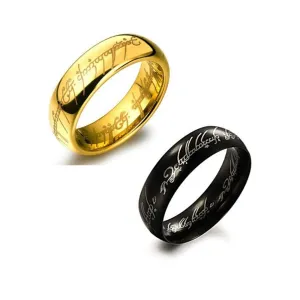 Yellow Chimes Rings for Men Combo 2 Pcs Multicolored Stainless Steel Gold and Black Rings for Men and Boys